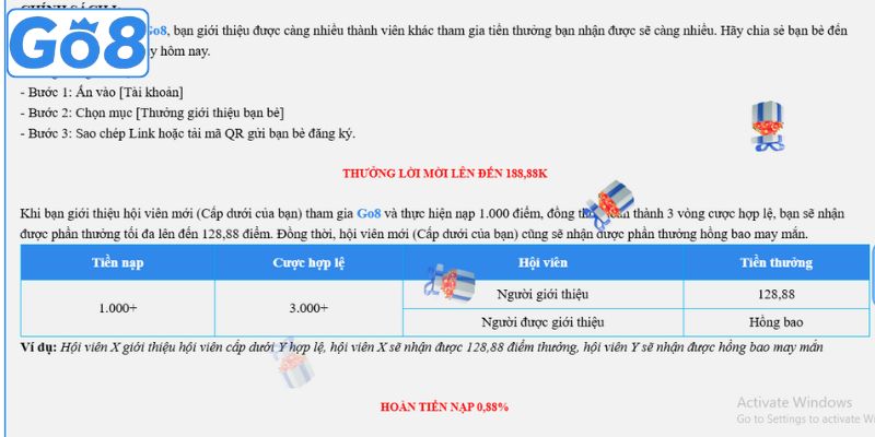 Đáp ứng tiêu chí gì để nhận ưu đãi thành công
