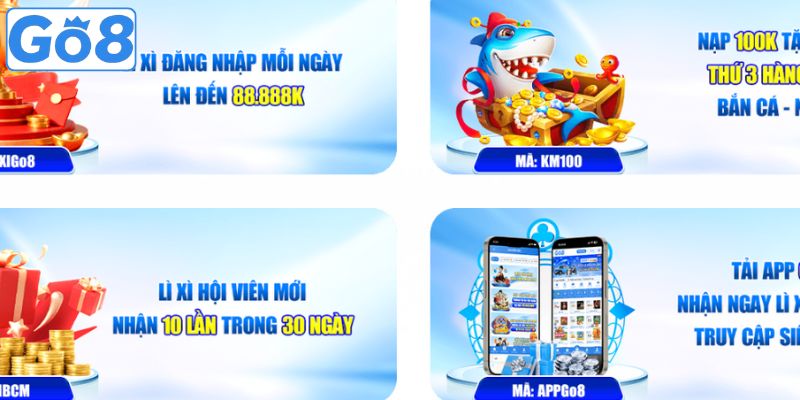 Khuyến mãi tại Go8 có gì hấp dẫn và thu hút