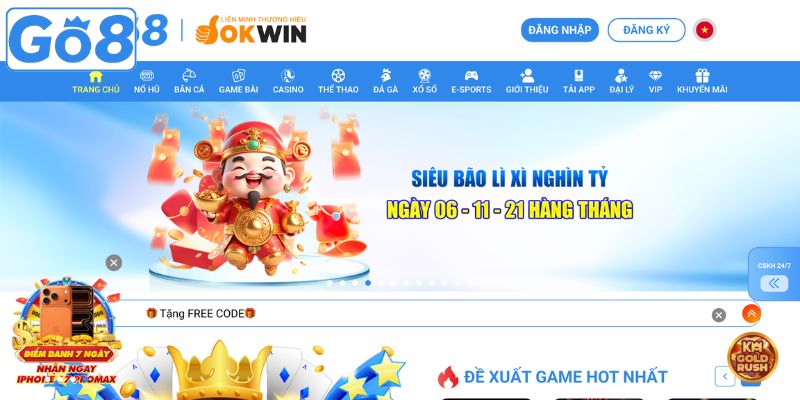Mở trang web của GO8